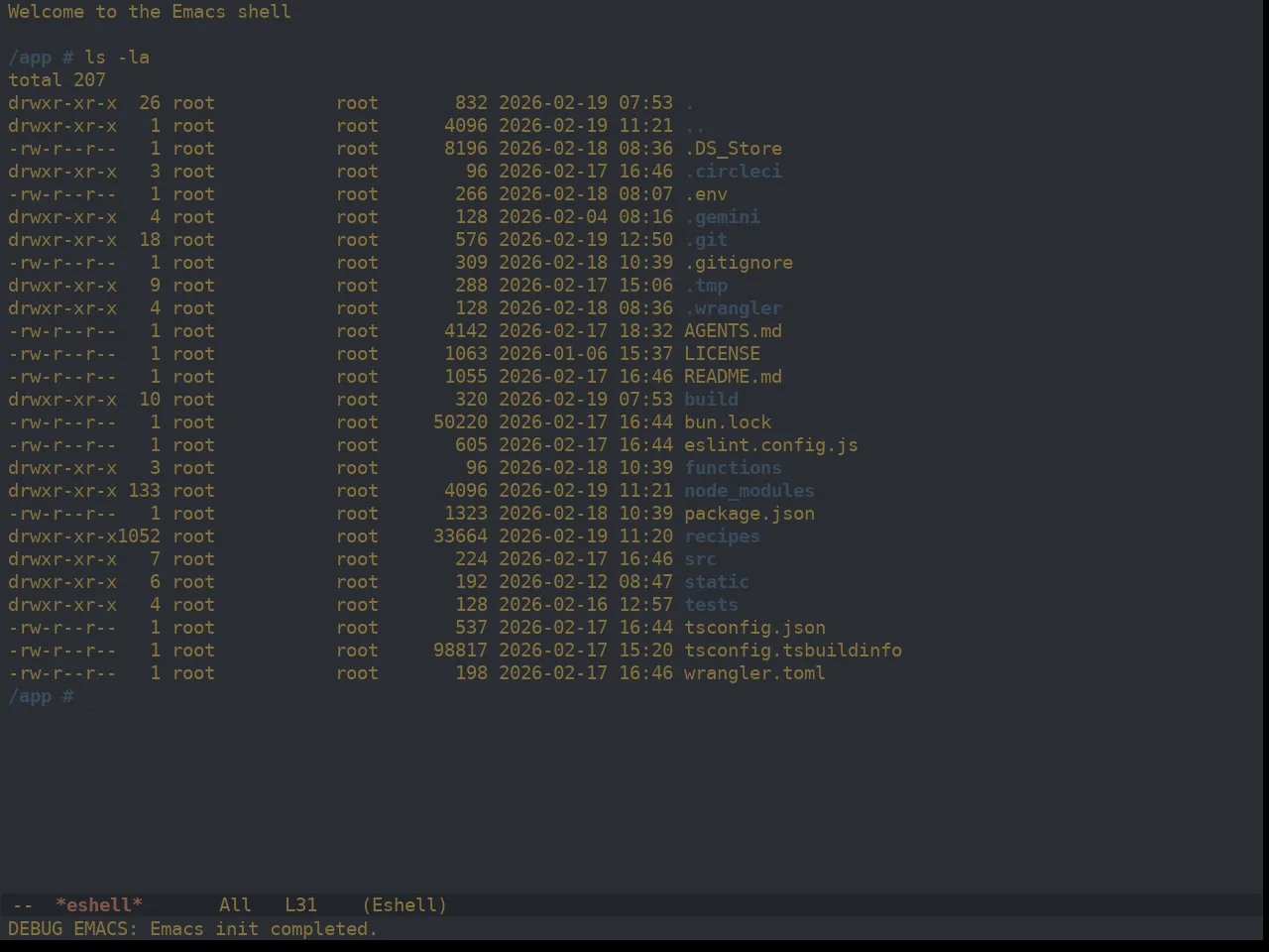 Ewal Dkeg View Theme in eshell