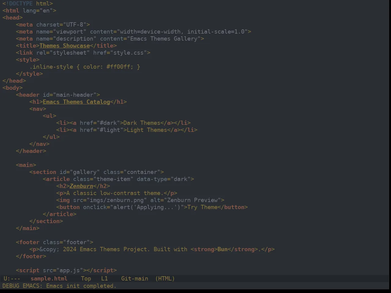 Ewal Dkeg View Theme in html-mode