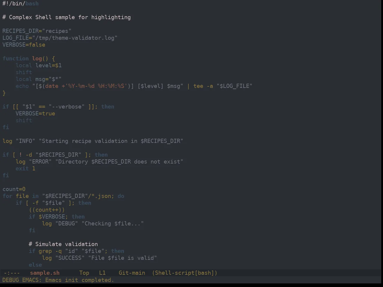 Ewal Dkeg View Theme in sh-mode