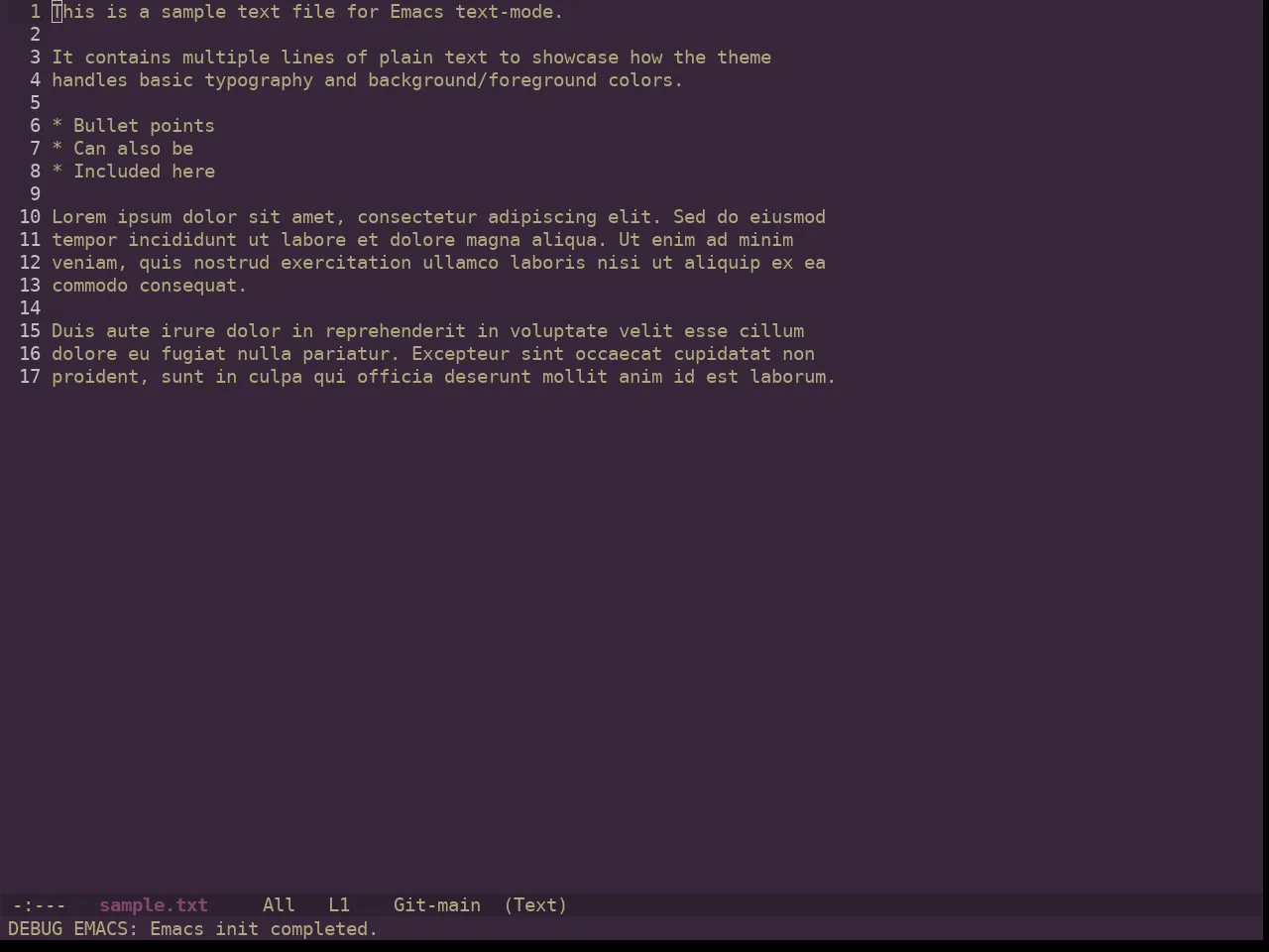 Ewal Dkeg Wintry Theme in text-mode