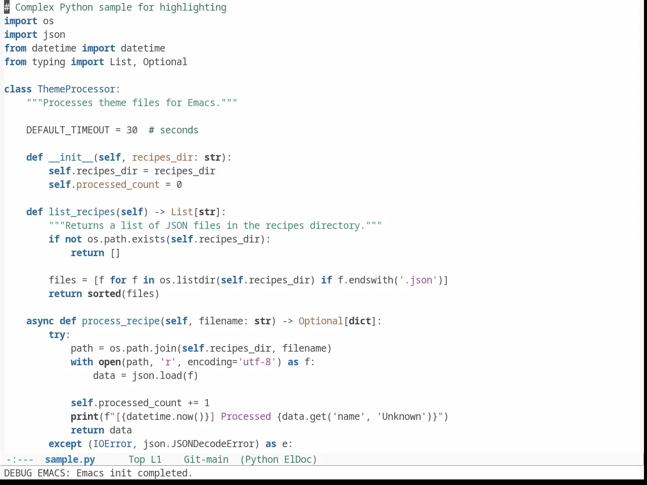Doneburn Theme in python-mode