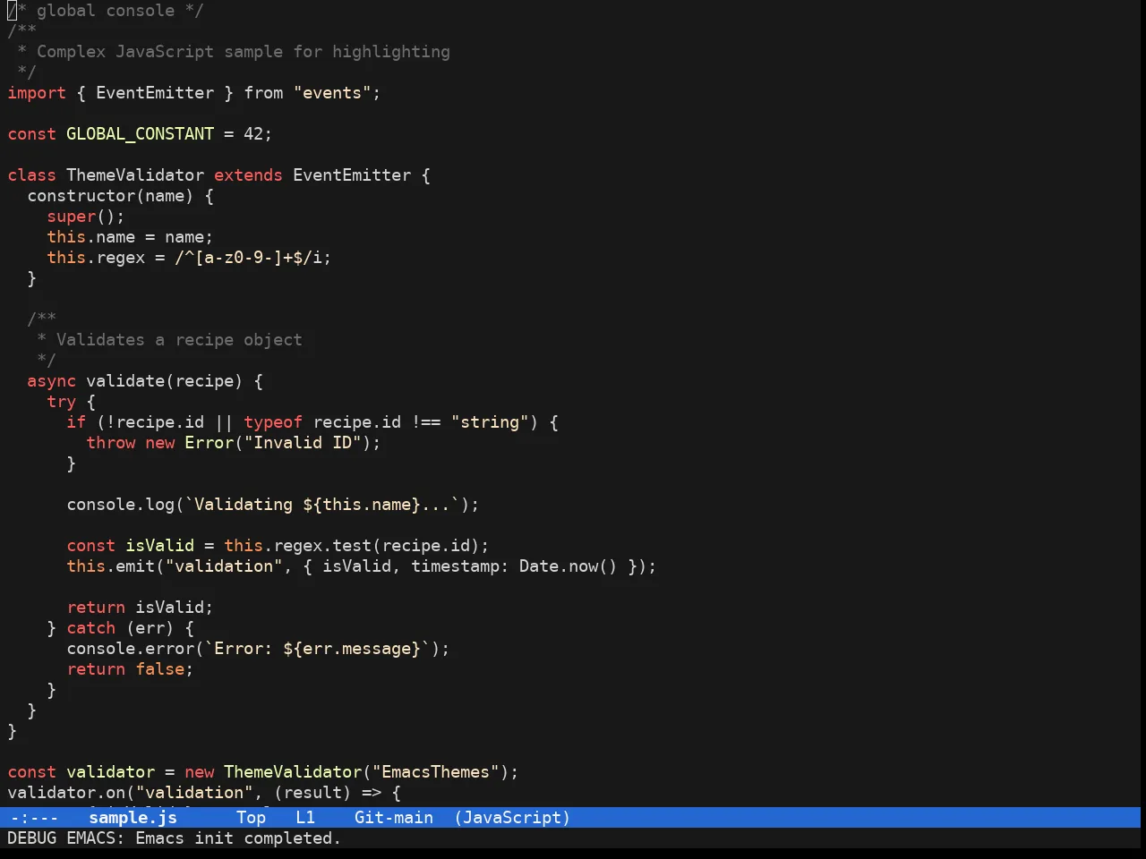 Doom 1337 Theme in javascript-mode