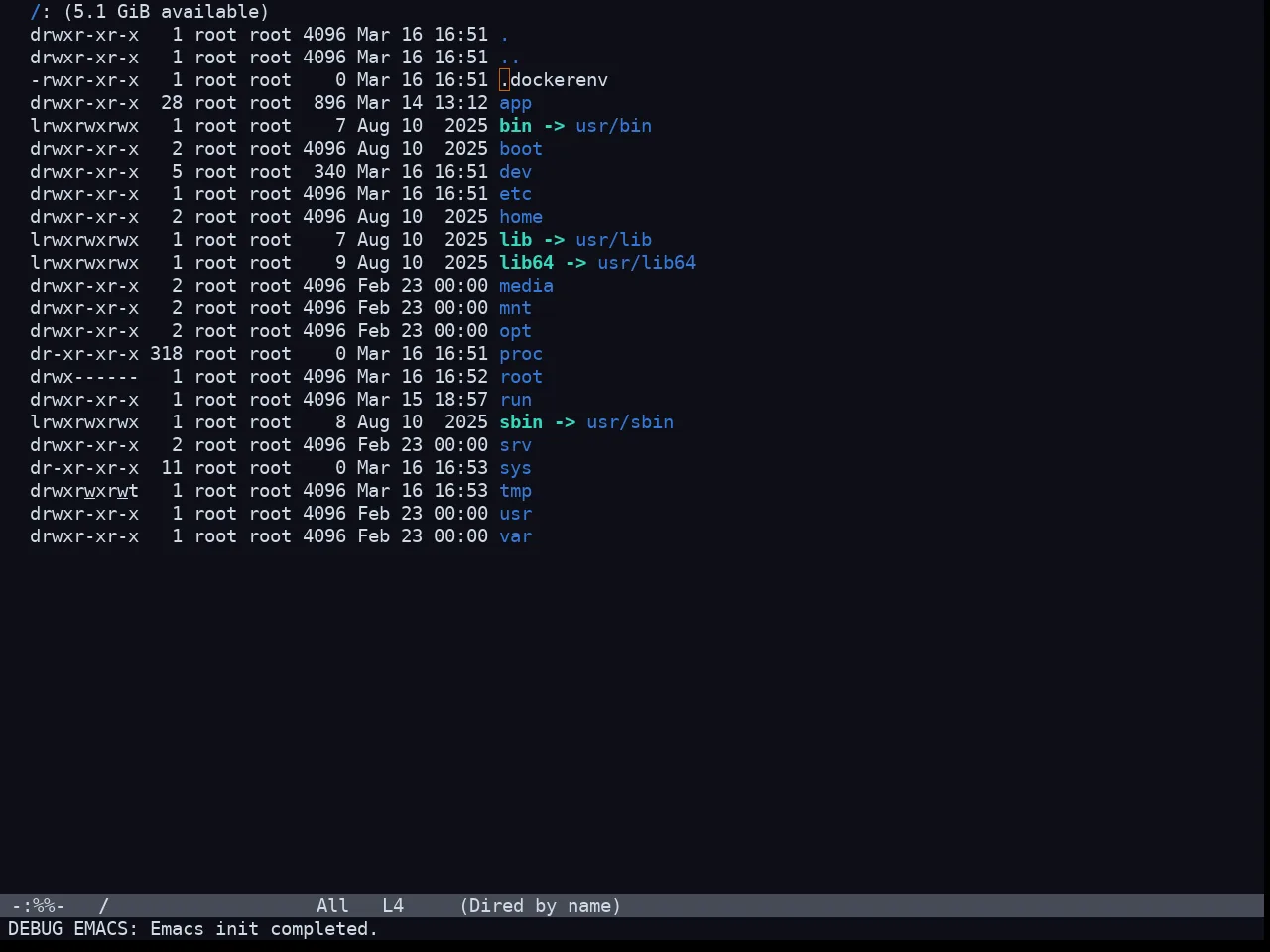 Doom Acario Dark Theme in dired