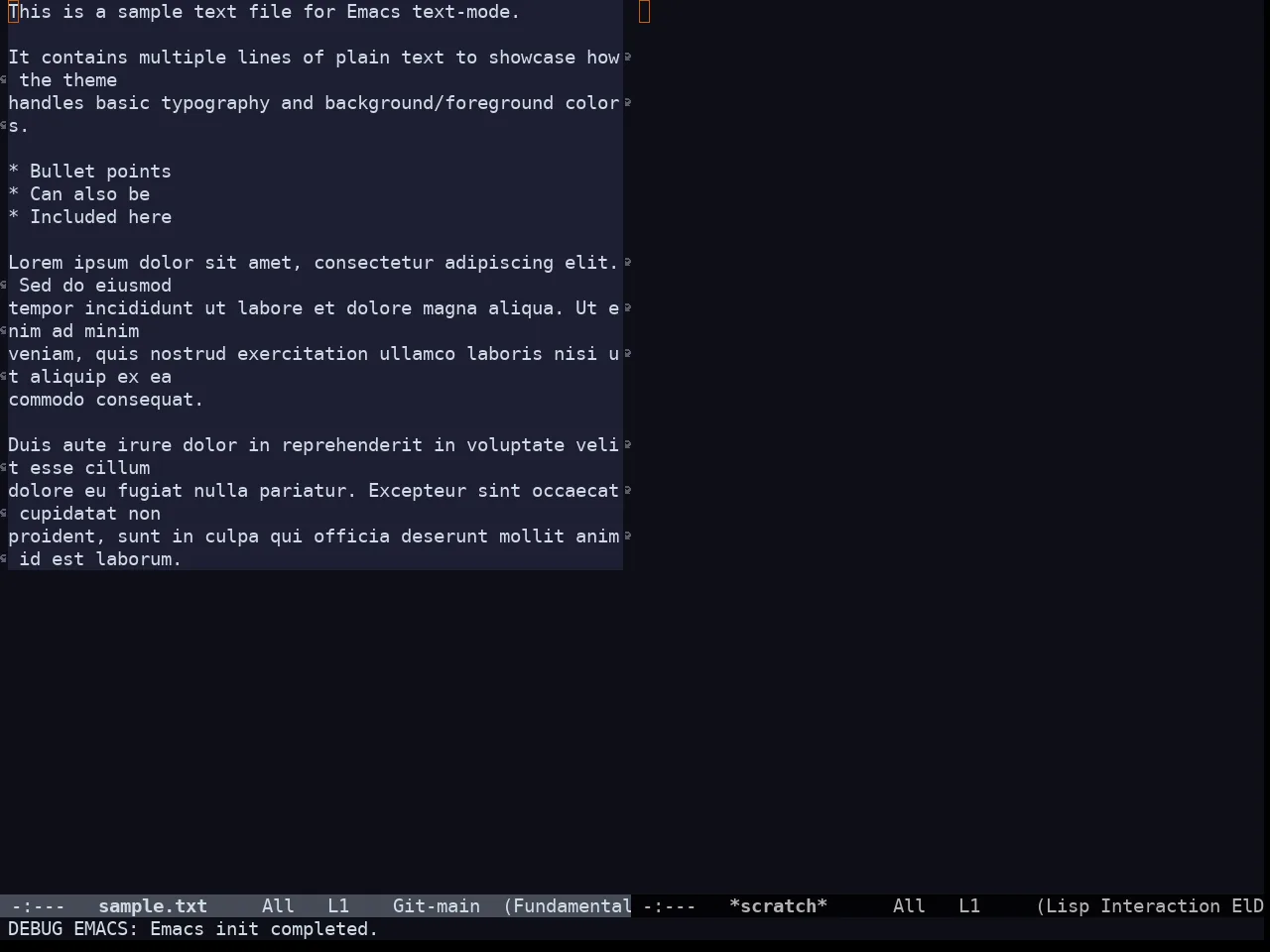 Doom Acario Dark Theme in fundamental-mode