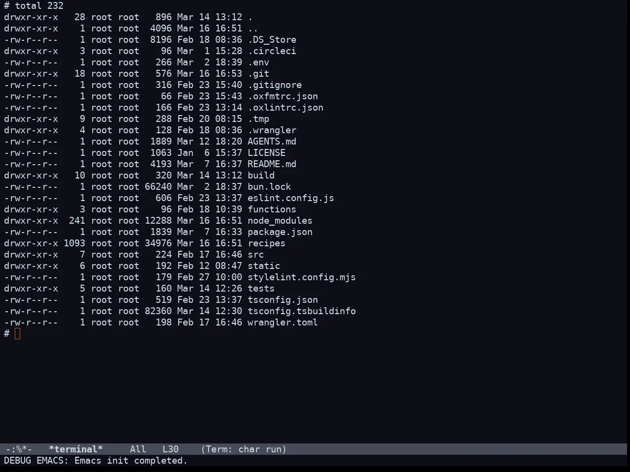 Doom Acario Dark Theme in term
