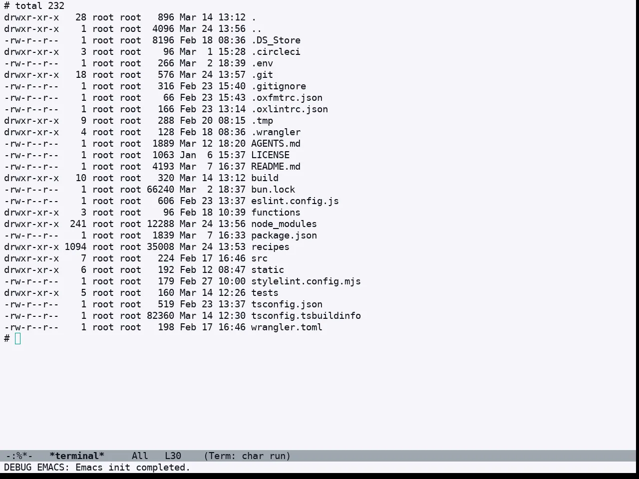 Doom Acario Light Theme in term