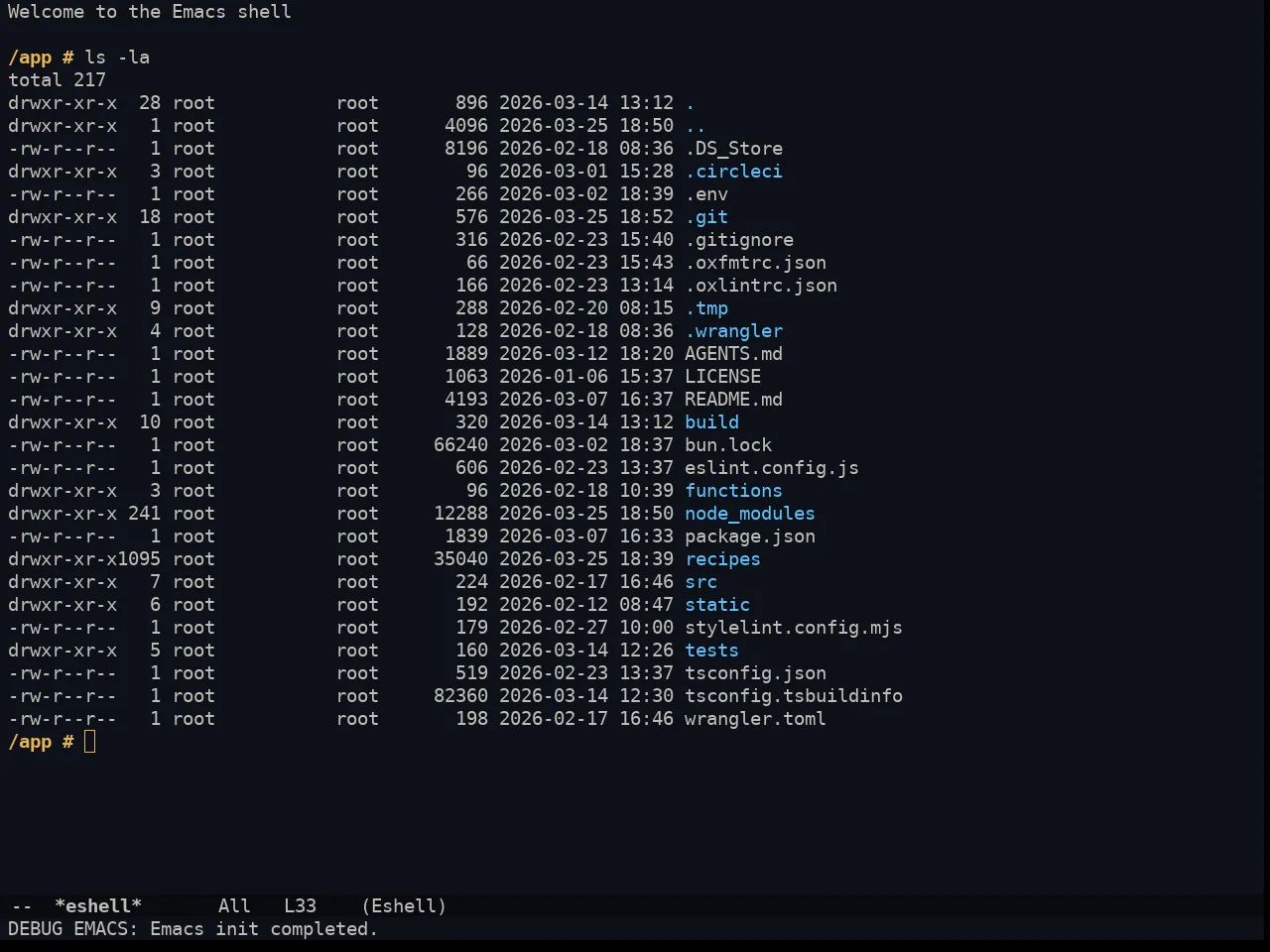 Doom Ayu Dark Theme in eshell