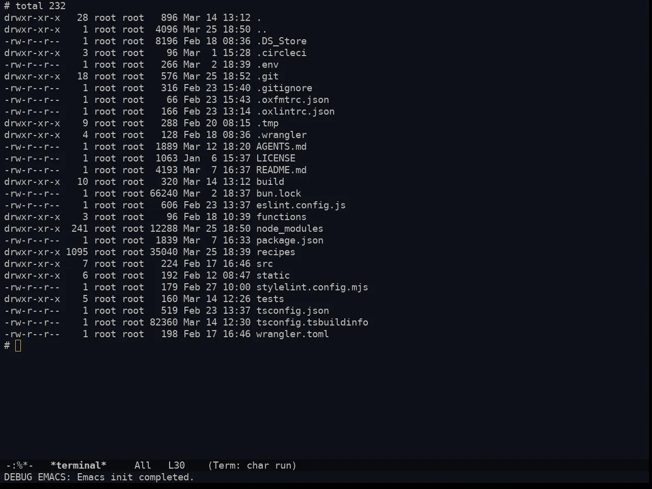 Doom Ayu Dark Theme in term