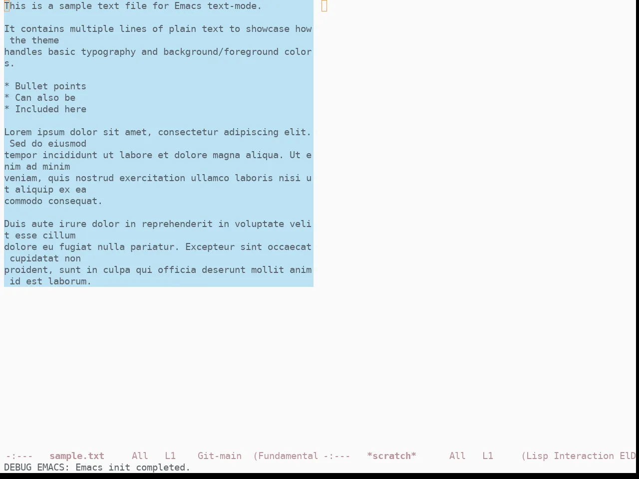 Doom Ayu Light Theme in fundamental-mode