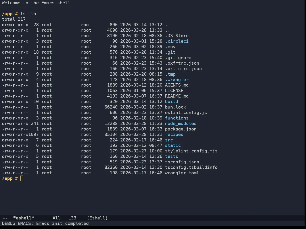 Doom Ayu Mirage Theme in eshell