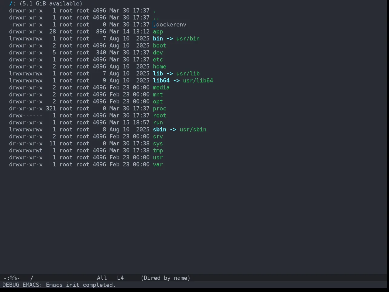 Doom Bluloco Dark Theme in dired