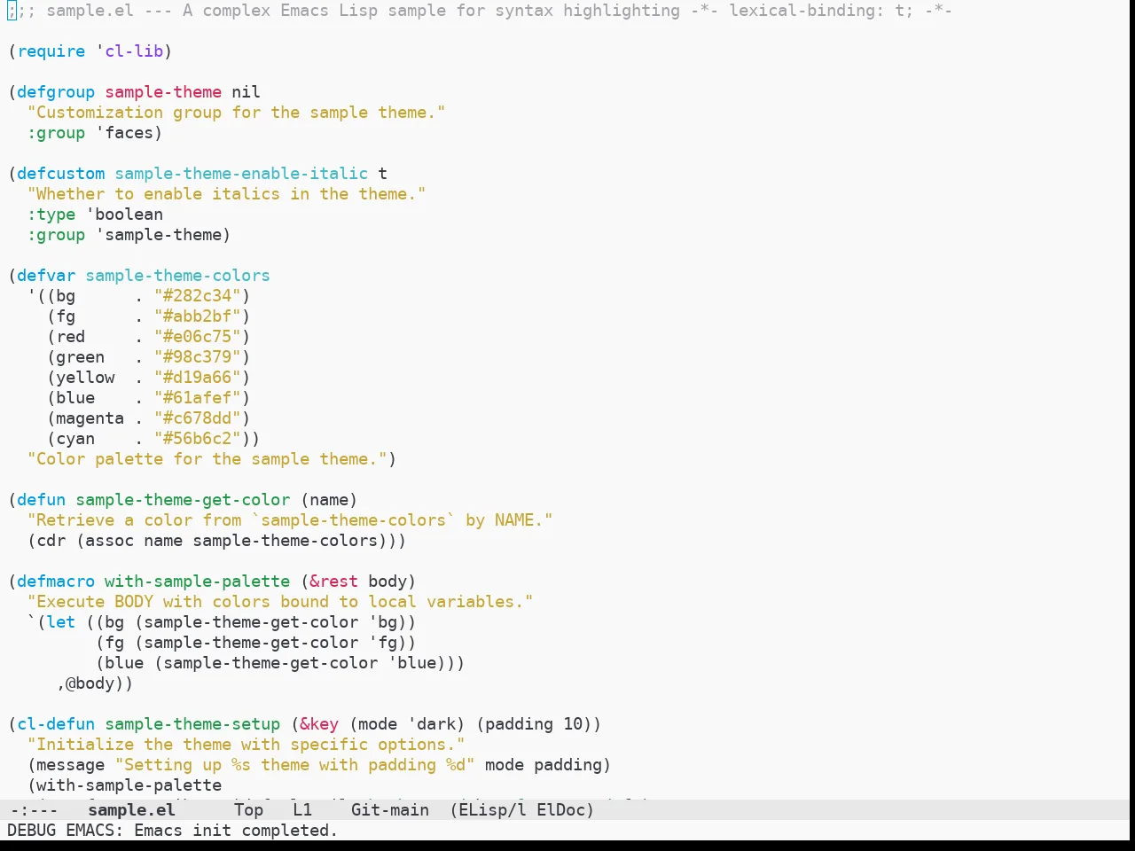 Doom Bluloco Light Theme in emacs-lisp-mode