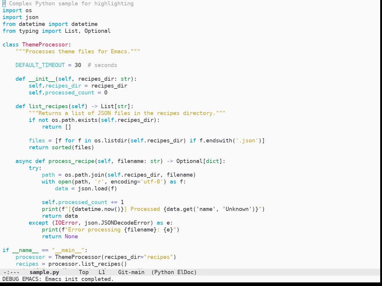 Doom Bluloco Light Theme in python-mode