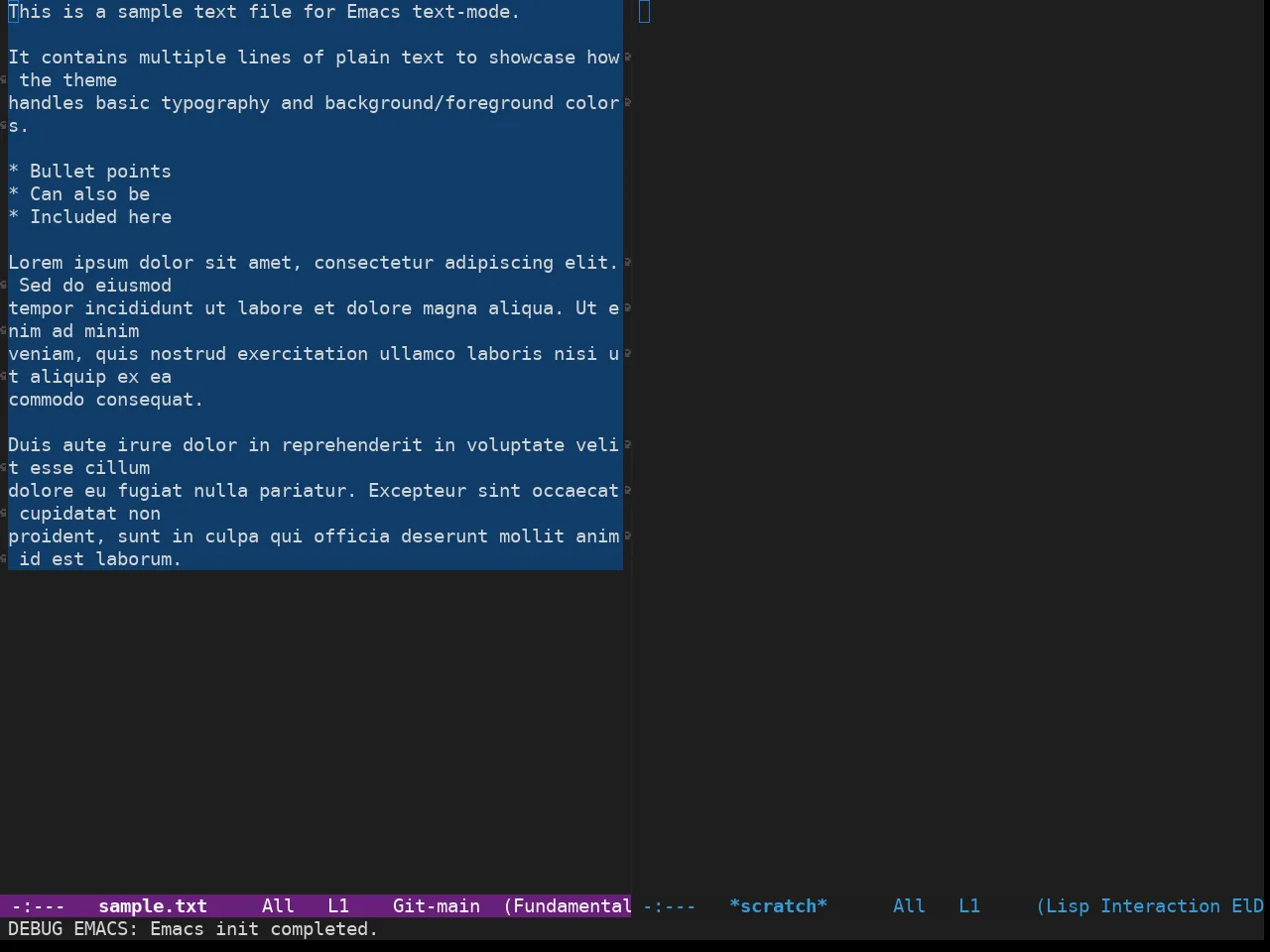 Doom Dark+ Theme in fundamental-mode