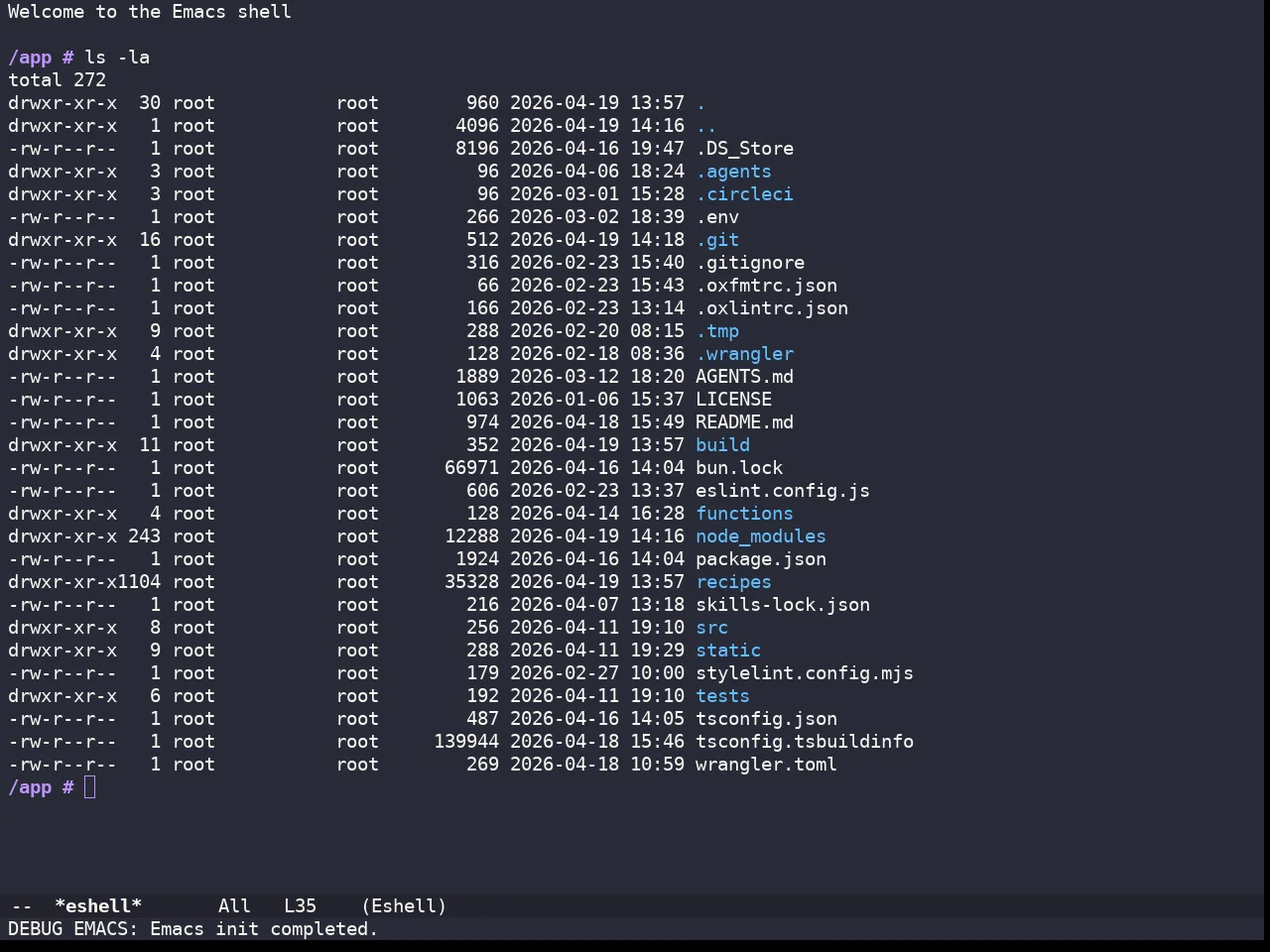 Doom Dracula Theme in eshell