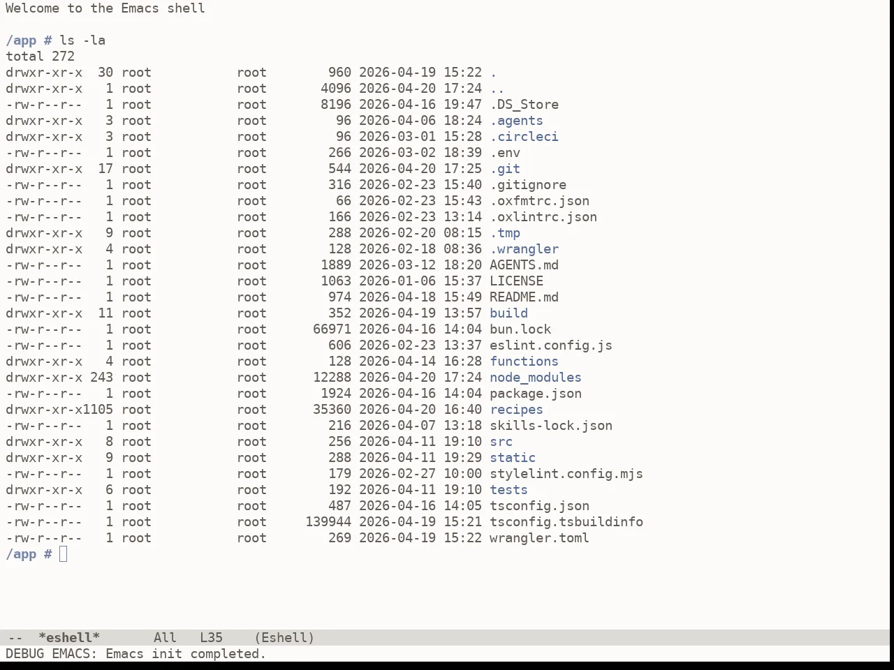 Doom Earl Grey Theme in eshell