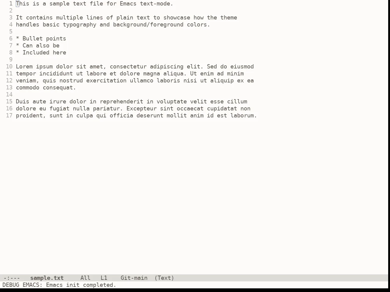 Doom Earl Grey Theme in text-mode