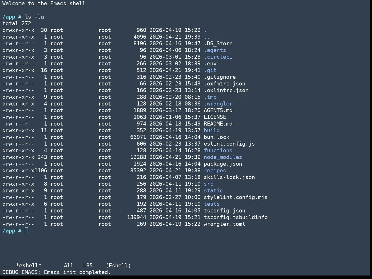 Doom Ephemeral Theme in eshell