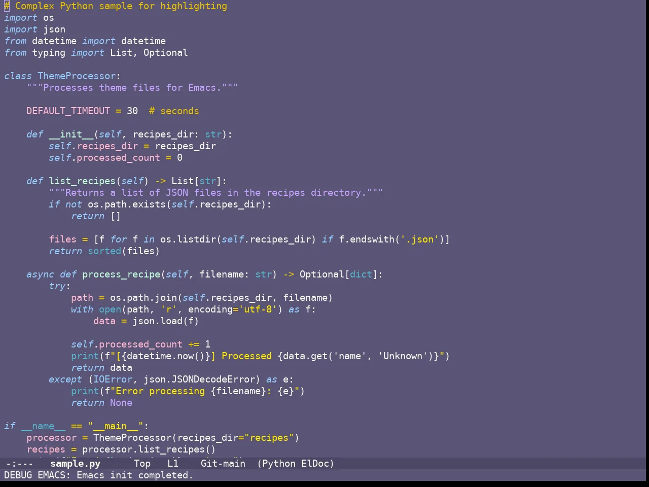 Doom Fairy Floss Theme in python-mode