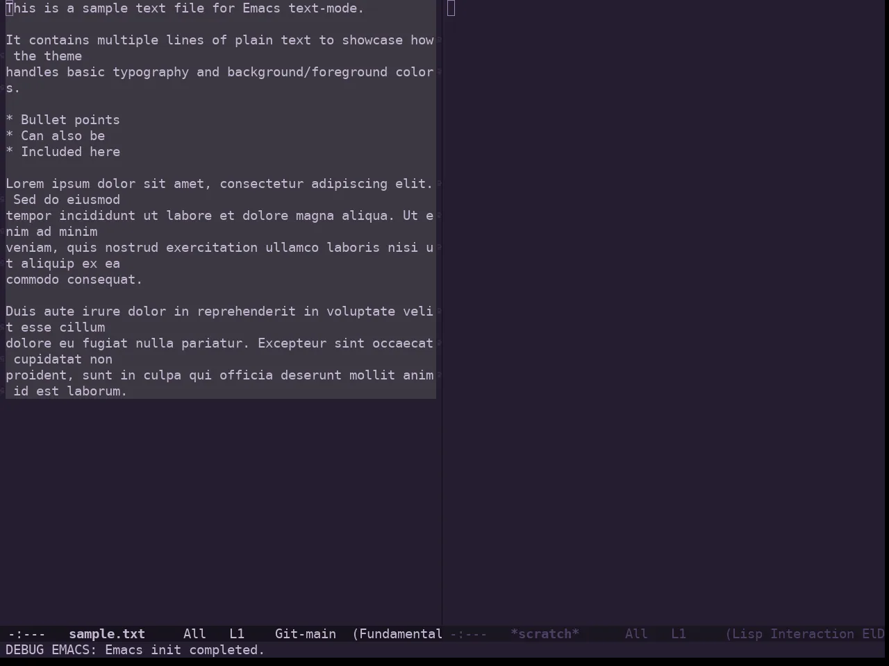 Doom Feather Dark Theme in fundamental-mode