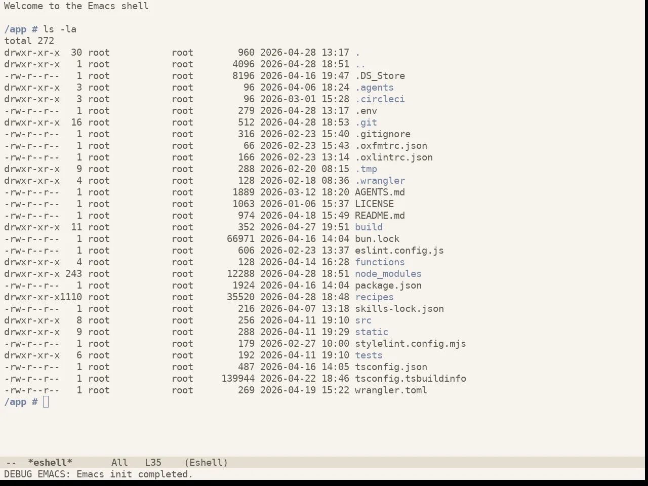 Doom Flatwhite Theme in eshell