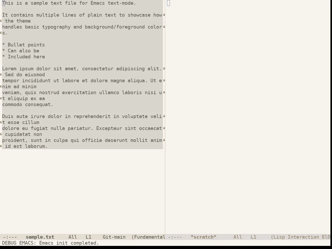 Doom Flatwhite Theme in fundamental-mode