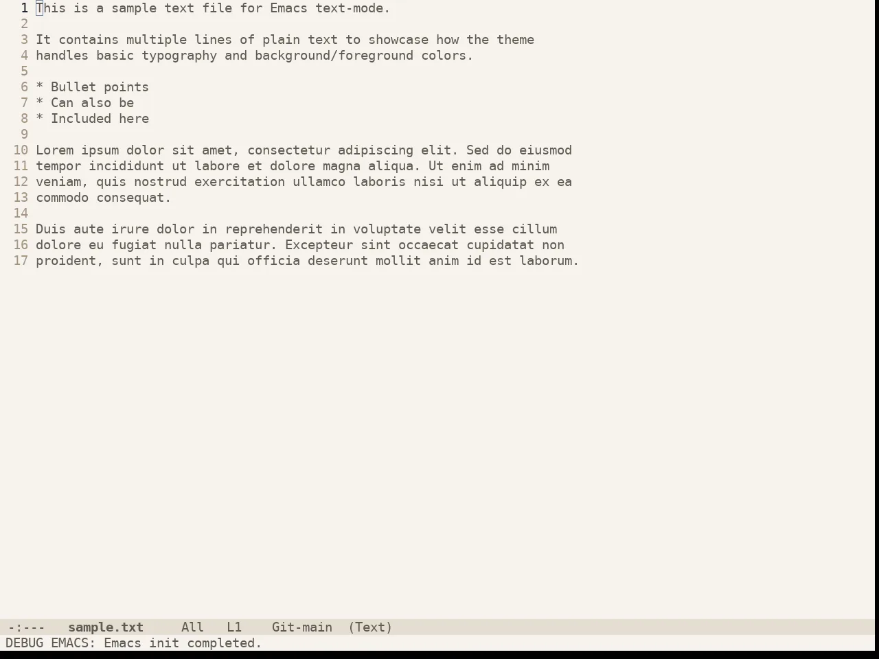 Doom Flatwhite Theme in text-mode