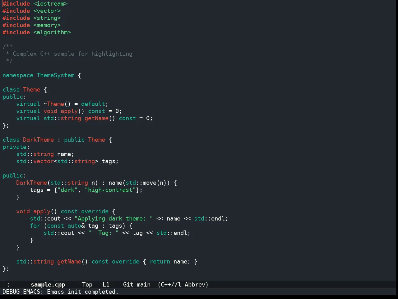 Doom Henna Theme in c++-mode