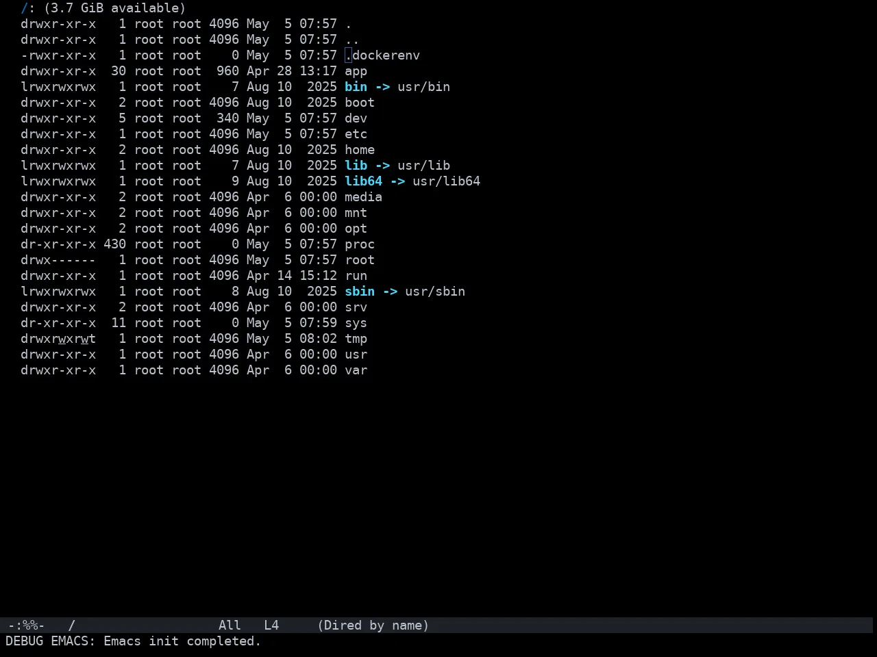 Doom Homage Black Theme in dired