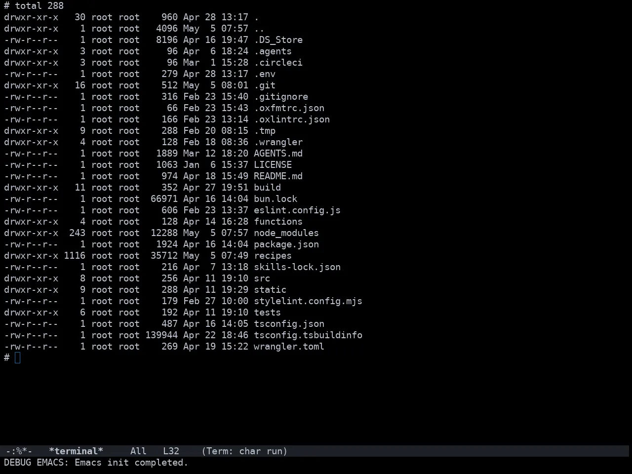 Doom Homage Black Theme in term