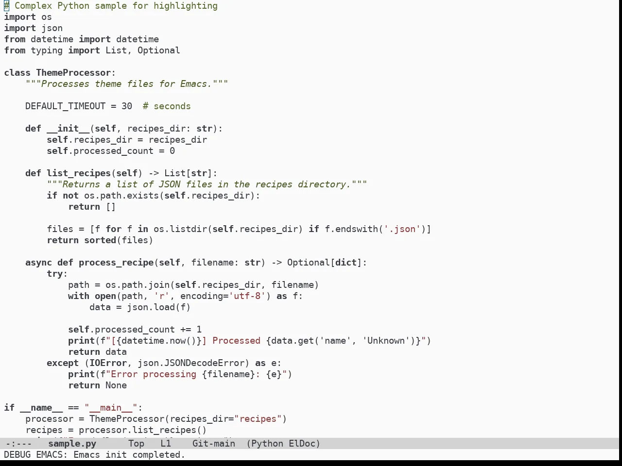 Doom Homage White Theme in python-mode