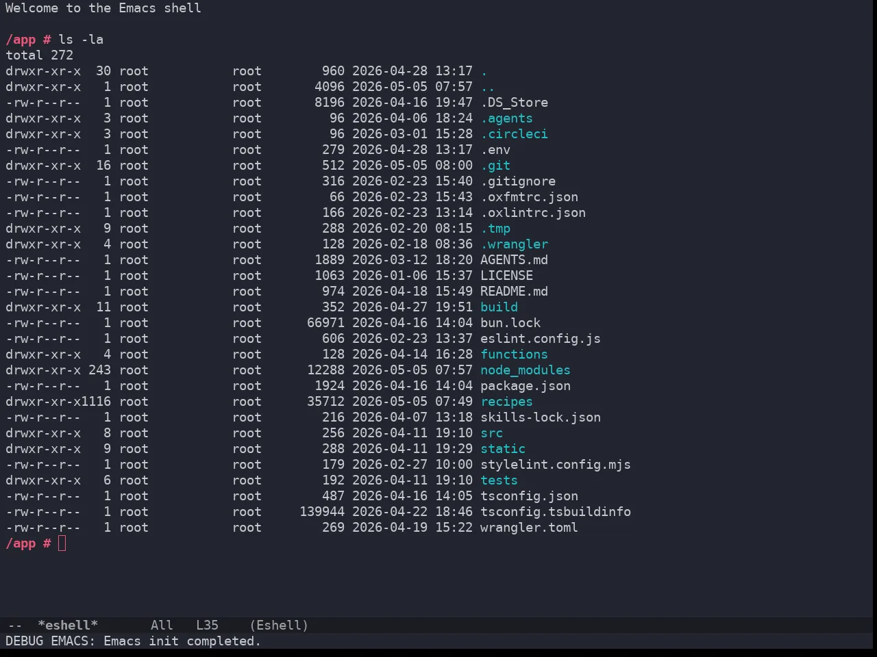 Doom Horizon Theme in eshell