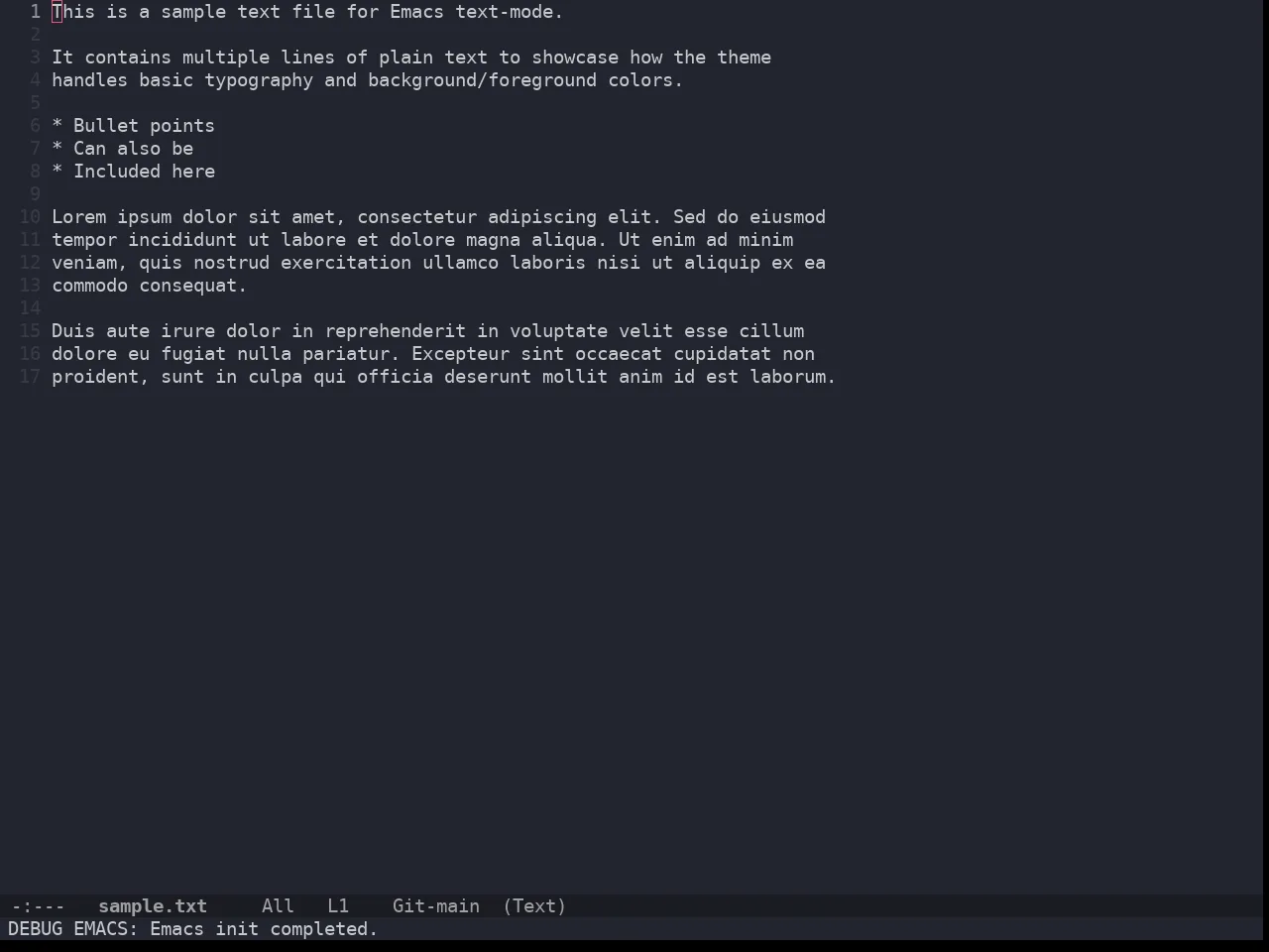 Doom Horizon Theme in text-mode