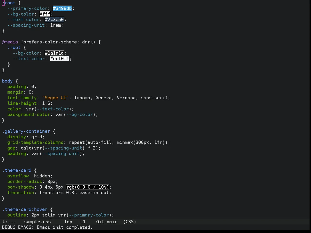 Doom Iosvkem Theme in css-mode