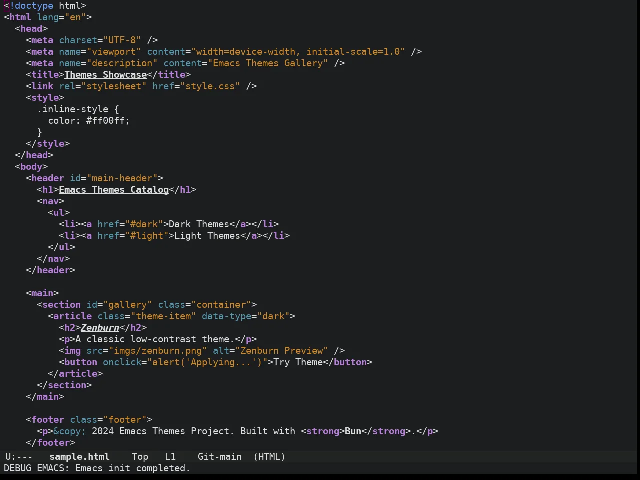 Doom Iosvkem Theme in html-mode