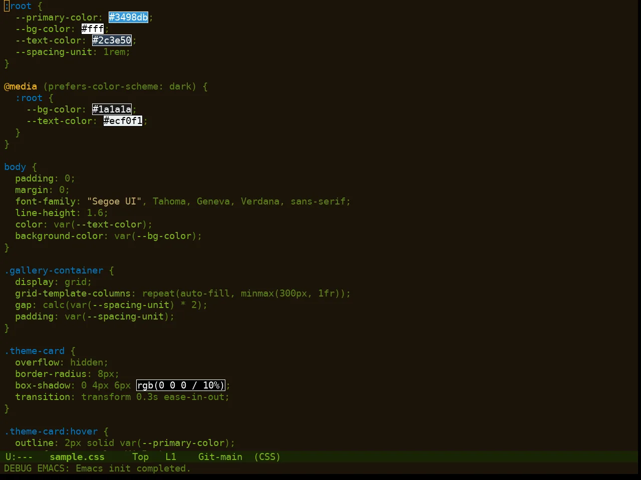 Doom Manegarm Theme in css-mode