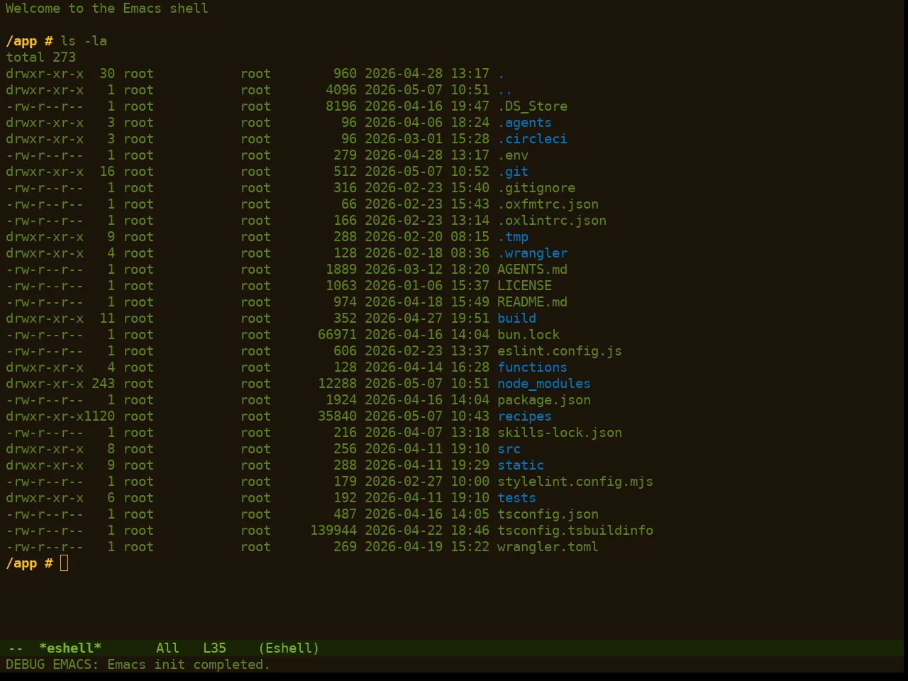 Doom Manegarm Theme in eshell