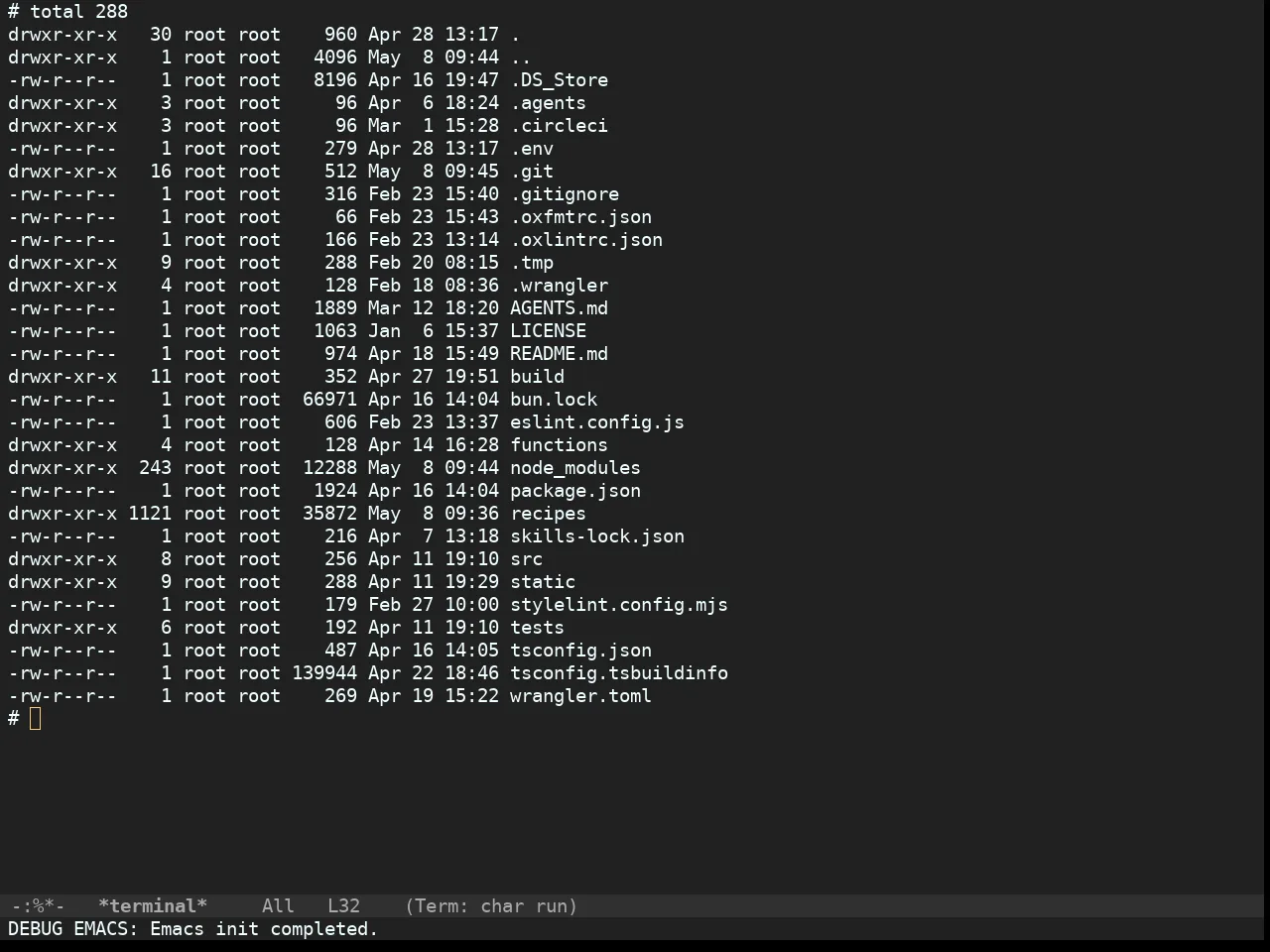 Doom Material Dark Theme in term
