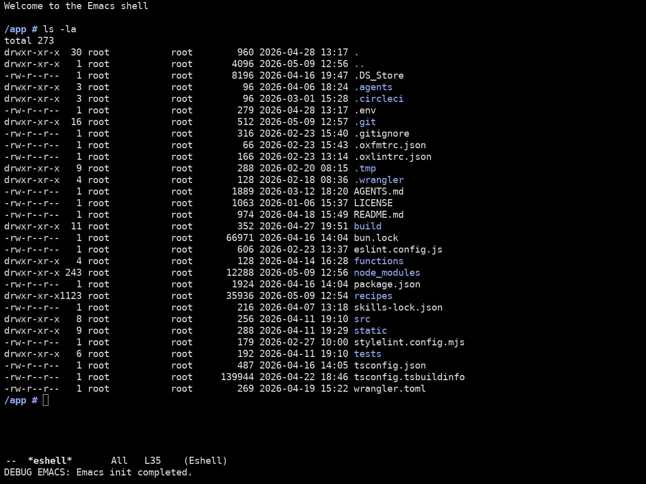 Doom Meltbus Theme in eshell
