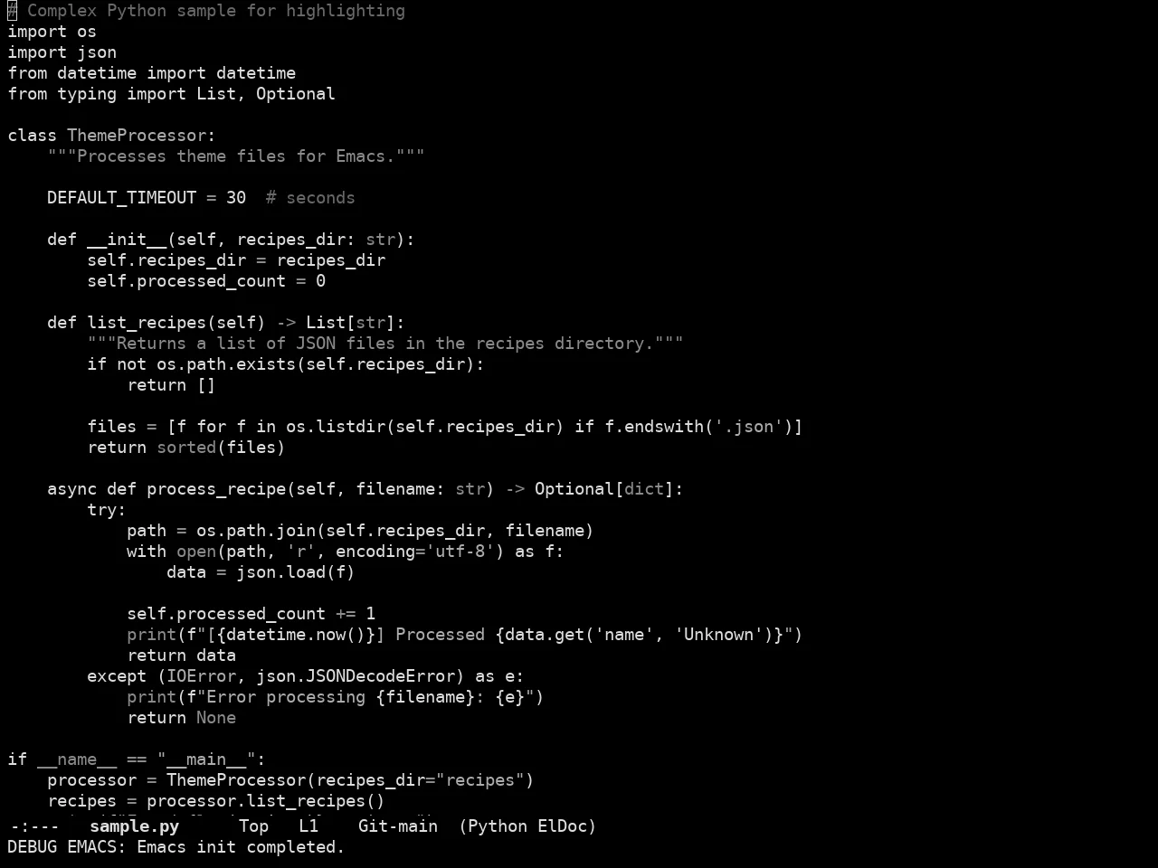 Doom Meltbus Theme in python-mode