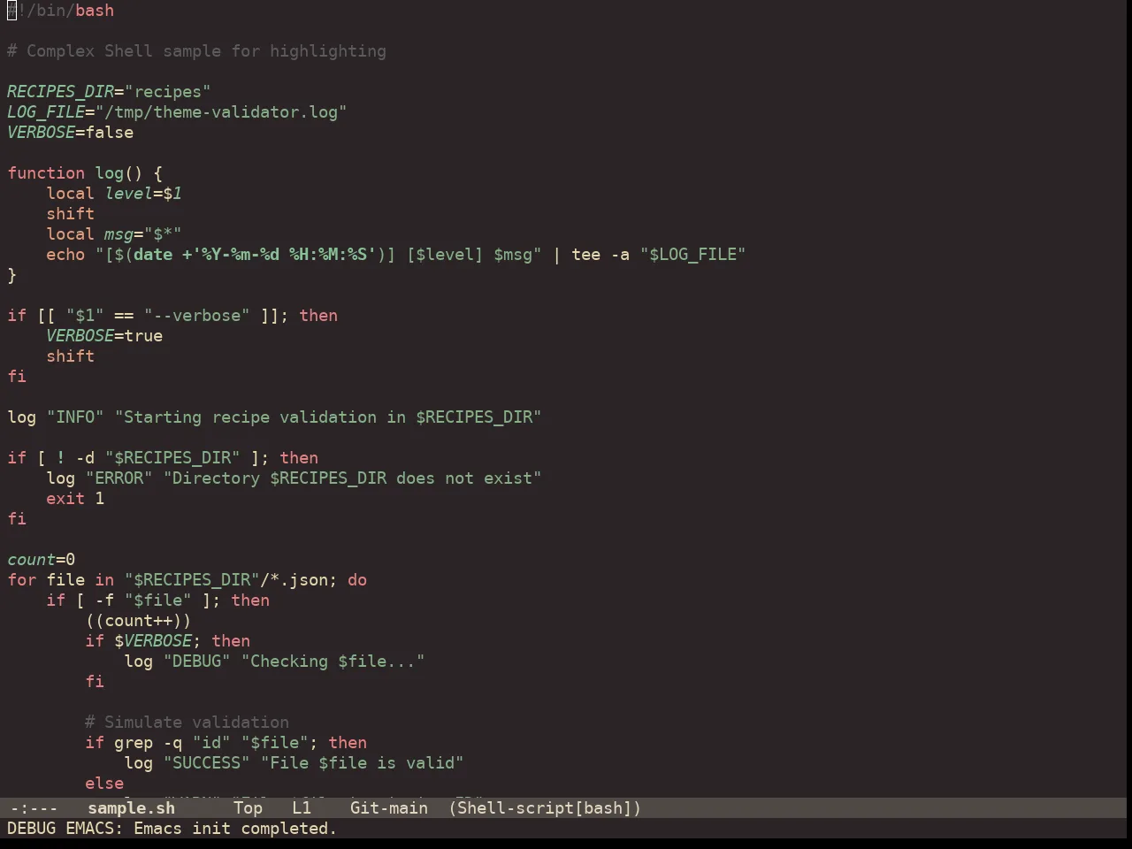 Doom Miramare Theme in sh-mode