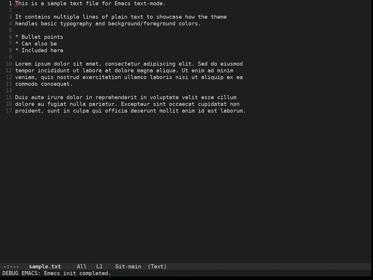 Doom Molokai Theme in text-mode