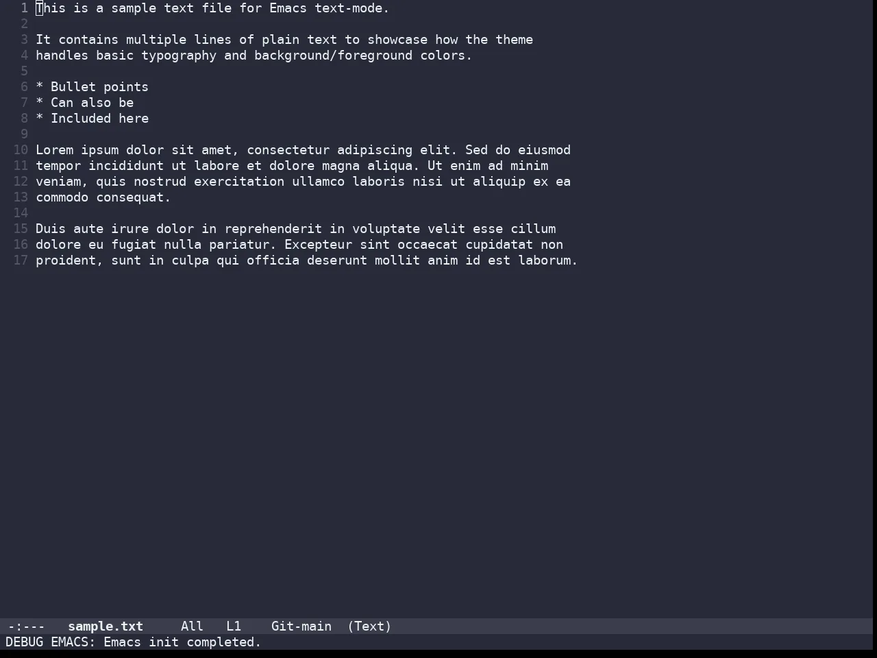 Doom Monokai Octagon Theme in text-mode