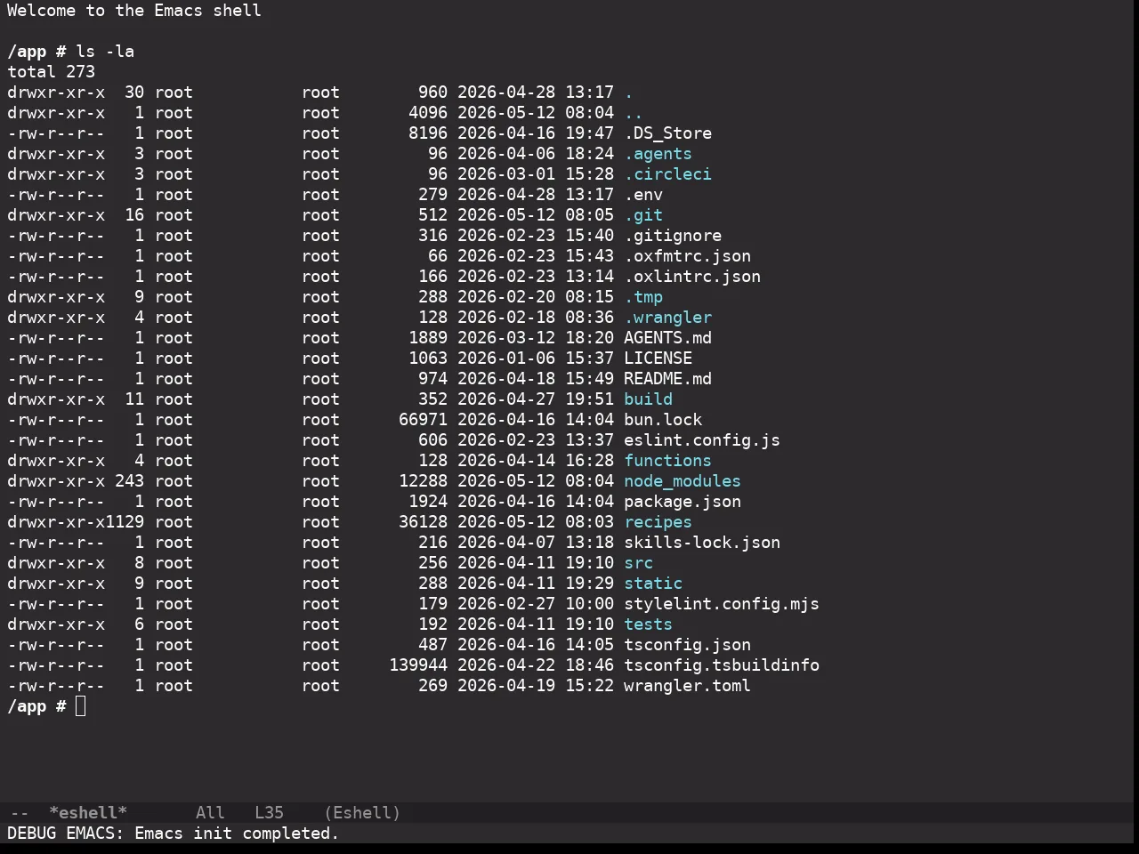Doom Monokai Pro Theme in eshell