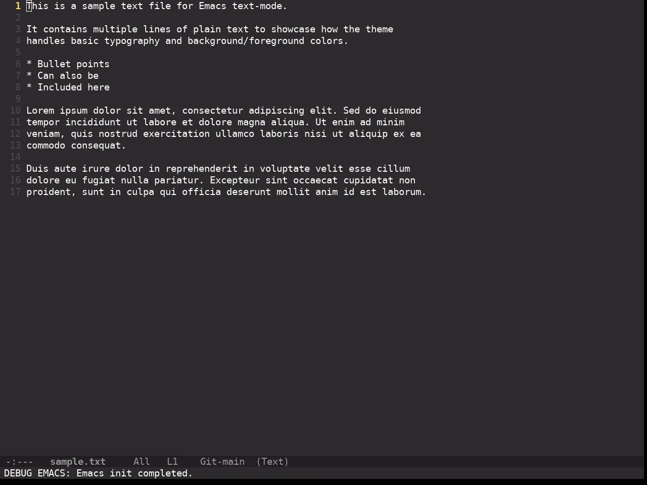 Doom Monokai Pro Theme in text-mode