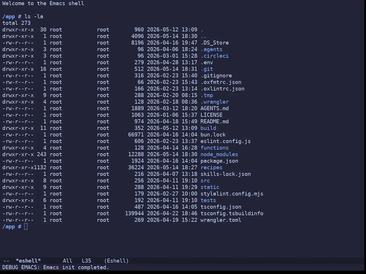 Doom Moonlight Theme in eshell