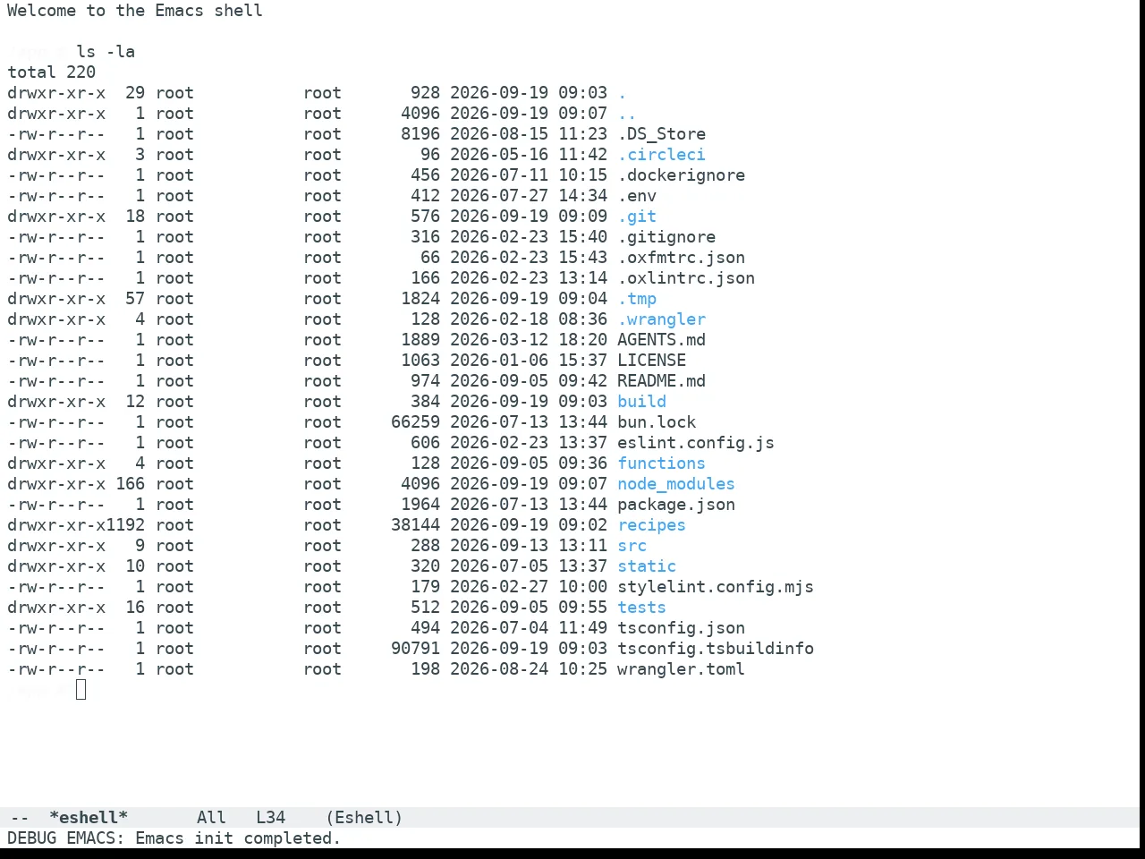Doom Nano Light Theme in eshell