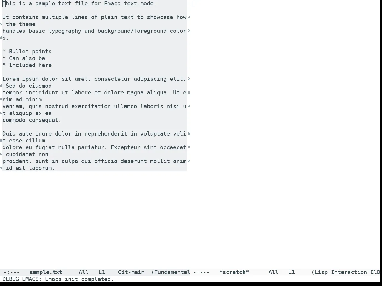 Doom Nano Light Theme in fundamental-mode