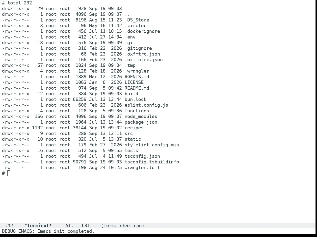 Doom Nano Light Theme in term