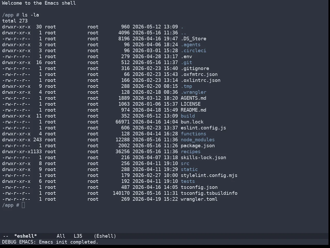 Doom Nord Aurora Theme in eshell